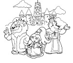 Princess Dora, Queen & King at Castle Color Page