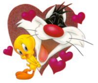 Valentine Tweety Sylvester Hearts