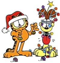 Christmas Santa Garfield Odie