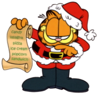 Xmas Garfield Santa list